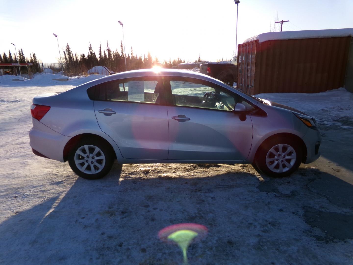 2017 Silver Kia Rio LX 6A (KNADM4A35H6) with an 1.6L L4 DOHC 16V engine, 6A transmission, located at 2630 Philips Field Rd., Fairbanks, AK, 99709, (907) 458-0593, 64.848068, -147.780609 - Photo#2